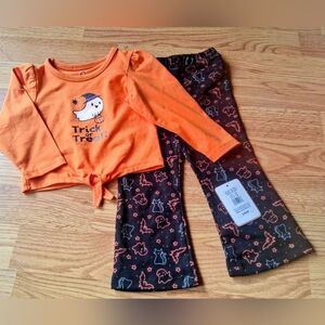 NWT Baby Girl, Halloween Pajamas, Orange, Black,12 Mos, MSRP $30